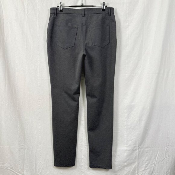 Chicos So Slimming Peyton Pants Womens Sz 0.5 (6) Dark Gray Ponte Knit Tapered - Picture 4 of 11